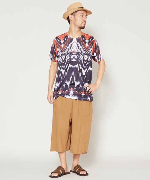 チャイハネ（チャイハネ）の「【チャイハネ】総柄プリントメンズTシャツ（Tシャツ/カットソー・メンズ・イエロー/レッド/ブルー・FREE）」の8枚目の写真