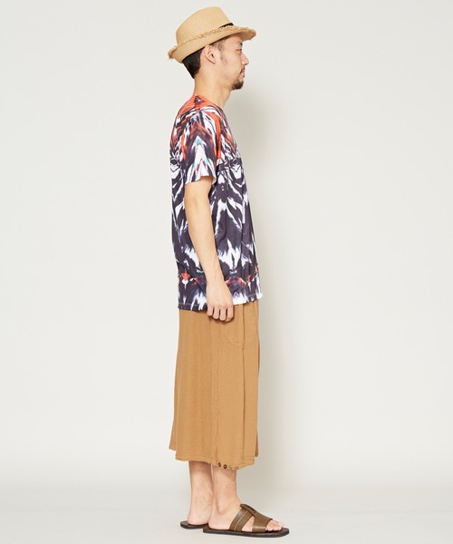 チャイハネ（チャイハネ）の「【チャイハネ】総柄プリントメンズTシャツ（Tシャツ/カットソー・メンズ・イエロー/レッド/ブルー・FREE）」の7枚目の写真