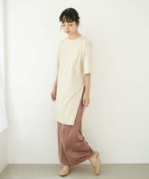 earth music&ecology | SET2点スリットワンピース＋サテンワイドパンツ ＊(ワンピース)