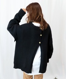 Riberry | バックボタンニット(ニット/セーター)