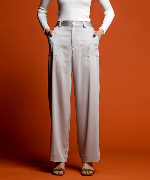 Sov.(ソブ)の「アルタイルサランクレープパンツ(その他パンツ・レディース・ベージュ/カーキ・36/38)」の2枚目の写真