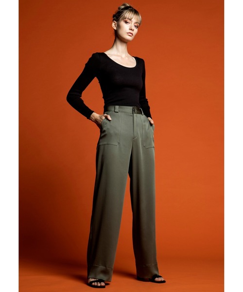 Sov.(ソブ)の「アルタイルサランクレープパンツ(その他パンツ・レディース・ベージュ/カーキ・36/38)」の4枚目の写真