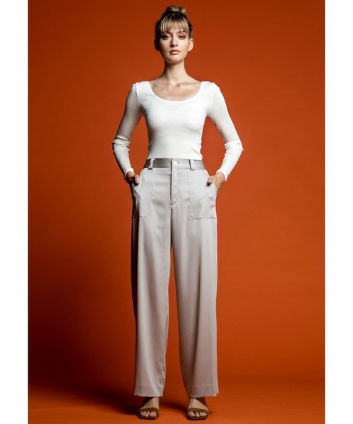 Sov.(ソブ)の「アルタイルサランクレープパンツ(その他パンツ・レディース・ベージュ/カーキ・36/38)」の3枚目の写真