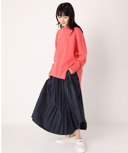 【ZUCCa】フェイクスウェード　プリーツロングスカート（新品未使用タグ付き） ZUCCa（ズッカ）の「フェイクスウェード/スカート（スカート