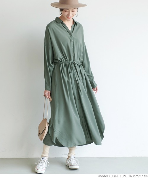 とろみシャツワンピース（シャツワンピース）｜coca（coca）（コカ）の