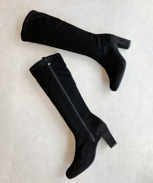 Noubel Voug Relax（ヌーベルヴォーグリラックス）の「ストレッチロングブーツ（ブーツ・レディース・ブラック/ブラック系その他・S/M/L/LL/3L）」の2枚目の写真
