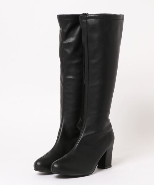 Noubel Voug Relax（ヌーベルヴォーグリラックス）の「ストレッチロングブーツ（ブーツ・レディース・ブラック/ブラック系その他・S/M/L/LL/3L）」の5枚目の写真