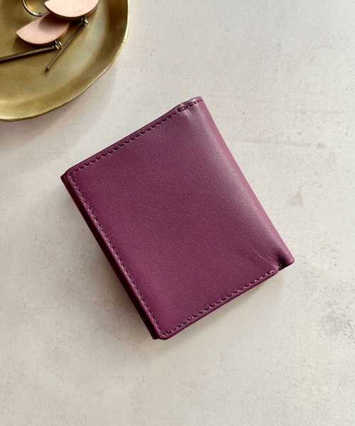 mieno（ミエノ）の「[mieno]牛革レザーミニウォレットコンパクト財布（財布・レディース・ブラック/ダークブラウン/パープル/レッド/ブルー/グリーン/ウッド/マスタード/キャメル/グレー系その他/ピンク系その他/イエロー系その他/ブルー系その他・FREE）」の8枚目の写真