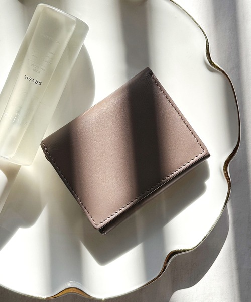 mieno（ミエノ）の「[mieno]牛革レザーミニウォレットコンパクト財布（財布・レディース・ブラック/ダークブラウン/パープル/レッド/ブルー/グリーン/ウッド/マスタード/キャメル/グレー系その他/ピンク系その他/イエロー系その他/ブルー系その他・FREE）」の5枚目の写真