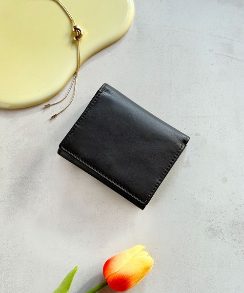 mieno（ミエノ）の「[mieno]牛革レザーミニウォレットコンパクト財布（財布・レディース・ブラック/ダークブラウン/パープル/レッド/ブルー/グリーン/ウッド/マスタード/キャメル/グレー系その他/ピンク系その他/イエロー系その他/ブルー系その他・FREE）」の2枚目の写真