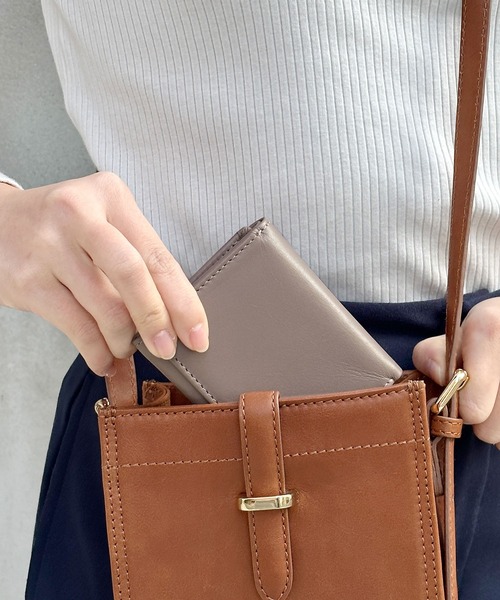 mieno（ミエノ）の「[mieno]牛革レザーミニウォレットコンパクト財布（財布・レディース・ブラック/ダークブラウン/パープル/レッド/ブルー/グリーン/ウッド/マスタード/キャメル/グレー系その他/ピンク系その他/イエロー系その他/ブルー系その他・FREE）」の14枚目の写真