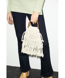 MOUSSY | MACRAME FRINGE バッグ(ハンドバッグ)