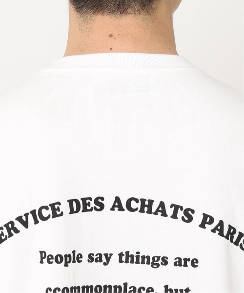 417 EDIFICE(フォーワンセブンエディフィス)の「◆【BIG SHIRTS / ビックシャツ】 ACHATS PARIS ロンTEE(Tシャツ/カットソー・メンズ・グレー/ネイビー/ホワイト・MEDIUM/SMALL/LARGE)」の4枚目の写真
