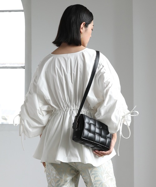 chuclla(チュクラ)の「【chuclla】【2021/SS】Gather flared blouse sb-5 chwt7(シャツ/ブラウス・レディース・ホワイト/ブラック/ベージュ・FREE)」の7枚目の写真