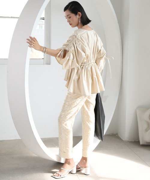 chuclla(チュクラ)の「【chuclla】【2021/SS】Gather flared blouse sb-5 chwt7(シャツ/ブラウス・レディース・ホワイト/ブラック/ベージュ・FREE)」の18枚目の写真