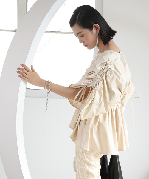chuclla(チュクラ)の「【chuclla】【2021/SS】Gather flared blouse sb-5 chwt7(シャツ/ブラウス・レディース・ホワイト/ブラック/ベージュ・FREE)」の20枚目の写真