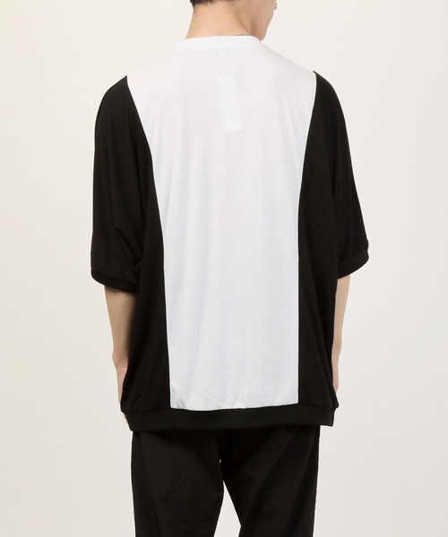 TopIsm（トップイズム）の「ドルマンスリーブ切替無地 半袖カットソー（Tシャツ/カットソー・メンズ・ホワイト/ベージュ/チャコール・M/L）」の13枚目の写真