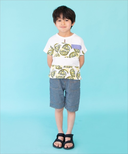 RAGMART(ラグマート)の「プリントヨークTシャツ フルーツ柄(Tシャツ/カットソー・キッズ・オフホワイト/サックスブルー・120cm/100cm/130cm/110cm)」の6枚目の写真