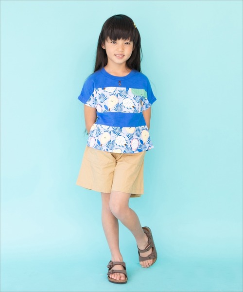 RAGMART(ラグマート)の「プリントヨークTシャツ フルーツ柄(Tシャツ/カットソー・キッズ・オフホワイト/サックスブルー・120cm/100cm/130cm/110cm)」の4枚目の写真