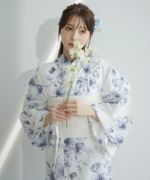 Dita（ディータ）の「1人で着られる浴衣5点セット 和歌山染工日本染め（ゆかた・しわへこ帯・下駄・着付け本・腰ひも）【K】（浴衣・レディース・その他1/その他2/その他3/その他4/その他5/その他6/その他7/その他8/その他10/その他9/その他12/その他11/その他13/その他14/その他15/その他16・FREE）」の15枚目の写真