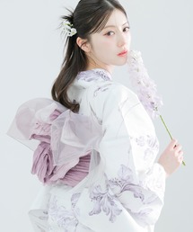 Dita | 1人で着られる浴衣5点セット 和歌山染工日本染め(ゆかた・しわへこ帯・下駄・着付け本・腰ひも)【K】(浴衣)