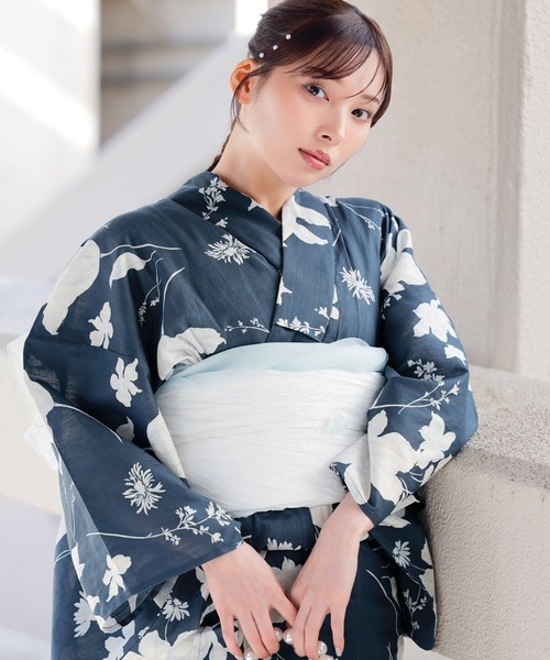 Dita（ディータ）の「1人で着られる浴衣5点セット 和歌山染工日本染め（ゆかた・しわへこ帯・下駄・着付け本・腰ひも）【K】（浴衣・レディース・その他1/その他2/その他3/その他4/その他5/その他6/その他7/その他8/その他10/その他9/その他12/その他11/その他13/その他14/その他15/その他16/その他17/その他18/その他19/その他20・FREE）」の20枚目の写真