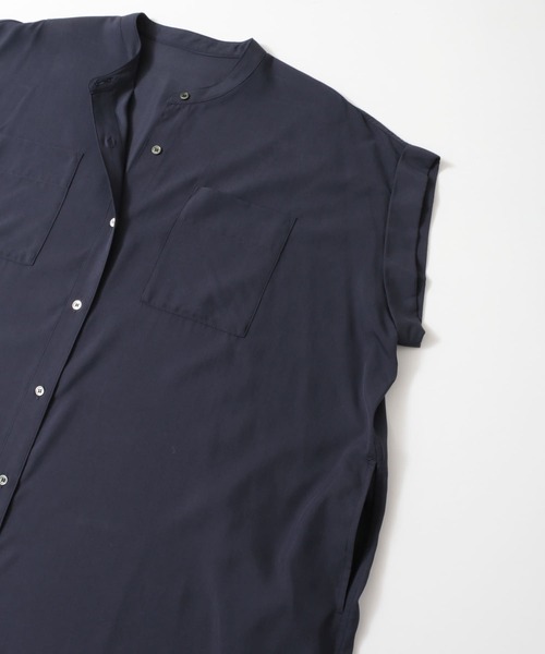 F by ROSSO（エフバイロッソ）の「F by ROSSO　モダールオーバーシャツワンピース（シャツワンピース・レディース・パープル/ネイビー・FREE）」の12枚目の写真