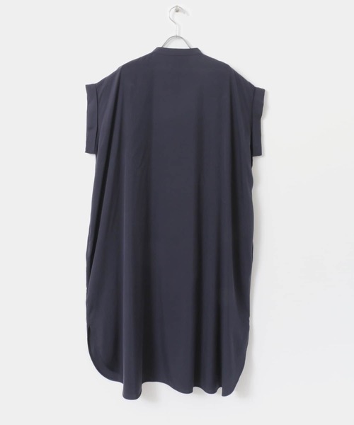 F by ROSSO（エフバイロッソ）の「F by ROSSO　モダールオーバーシャツワンピース（シャツワンピース・レディース・パープル/ネイビー・FREE）」の6枚目の写真