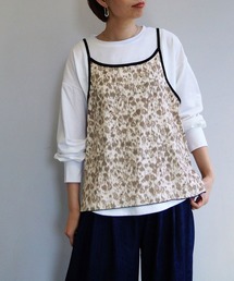 NICOLE white | 柄キャミソール＆長袖Tシャツセット(アンサンブル)