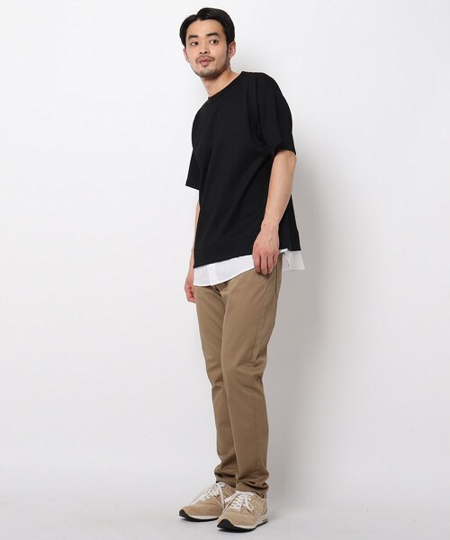 THE SHOP TK （ザ ショップ ティーケー ）の「◆ワッフルフェイクレイヤードプルオーバー（Tシャツ/カットソー・メンズ・ライトブルー/ブラック/アイボリー/ネイビー・02/03/04/01/05）」の8枚目の写真