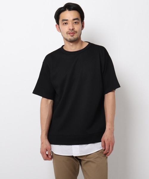 THE SHOP TK （ザ ショップ ティーケー ）の「◆ワッフルフェイクレイヤードプルオーバー（Tシャツ/カットソー・メンズ・ライトブルー/ブラック/アイボリー/ネイビー・02/03/04/01/05）」の11枚目の写真