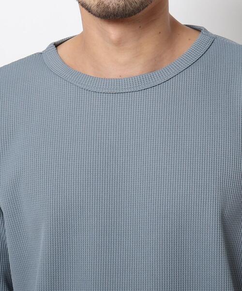 THE SHOP TK （ザ ショップ ティーケー ）の「◆ワッフルフェイクレイヤードプルオーバー（Tシャツ/カットソー・メンズ・ライトブルー/ブラック/アイボリー/ネイビー・02/03/04/01/05）」の14枚目の写真