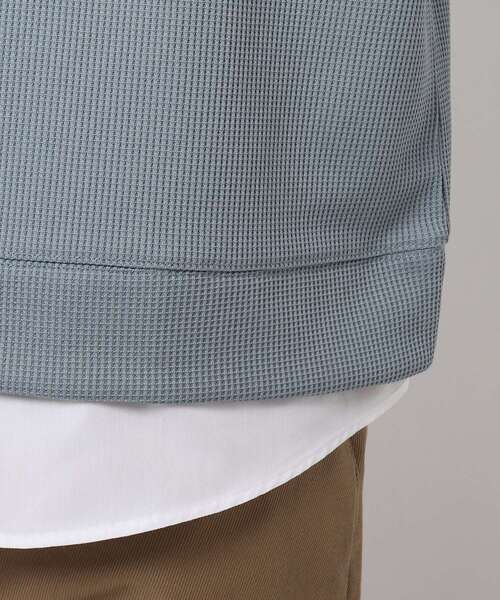 THE SHOP TK （ザ ショップ ティーケー ）の「◆ワッフルフェイクレイヤードプルオーバー（Tシャツ/カットソー・メンズ・ライトブルー/ブラック/アイボリー/ネイビー・02/03/04/01/05）」の16枚目の写真