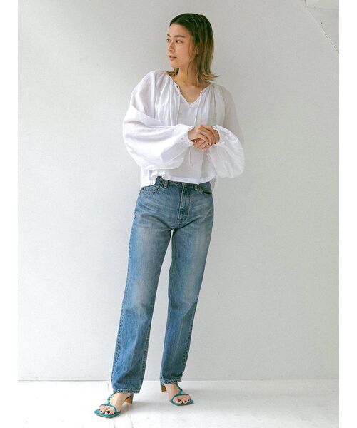 Ungrid（アングリッド）の「コットンボリュームショートブラウス（シャツ/ブラウス・レディース・パープル/オフホワイト/オレンジ・FREE）」の17枚目の写真