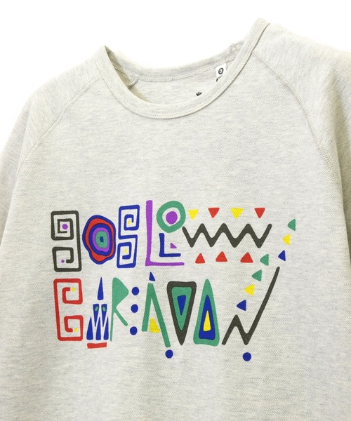 go slow caravan（ゴースローキャラバン）の「鹿の子ジャングル文字プリント ラグランTEE W（Tシャツ/カットソー・レディース・チャコールグレー/オートミール・FREE）」の7枚目の写真