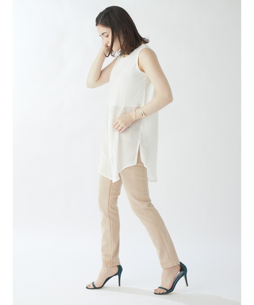 DRWCYS(ドロシーズ)の「シアードッキングタンク(タンクトップ・レディース・ベージュ/ホワイト・FREE)」の4枚目の写真