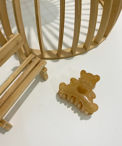 by muni:r（バイ ムニール）の「可愛いクマのヘアクリップ（バレッタ/ヘアクリップ・レディース・ベージュ/ブラウン・ONE SIZE）」の7枚目の写真