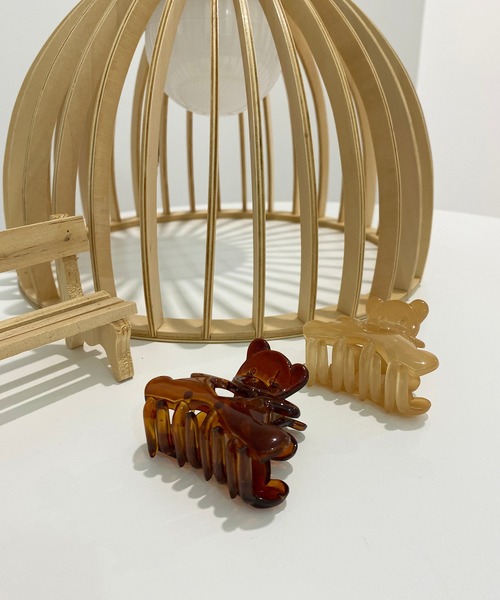 by muni:r（バイ ムニール）の「可愛いクマのヘアクリップ（バレッタ/ヘアクリップ・レディース・ベージュ/ブラウン・ONE SIZE）」の8枚目の写真