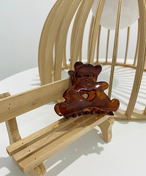 by muni:r（バイ ムニール）の「可愛いクマのヘアクリップ（バレッタ/ヘアクリップ・レディース・ベージュ/ブラウン・ONE SIZE）」の9枚目の写真