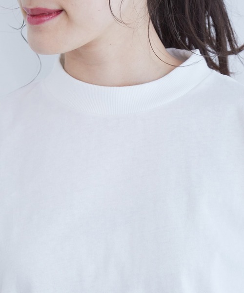 vis-`a-vis（ビサビ）の「【WEB限定】【USAコットン】フレンチスリーブクルーネックプルオーバー（Tシャツ/カットソー・レディース・スミクロ/ブラウン/ベージュ/ホワイト/ピンク/オリーブ・FREE）」の12枚目の写真