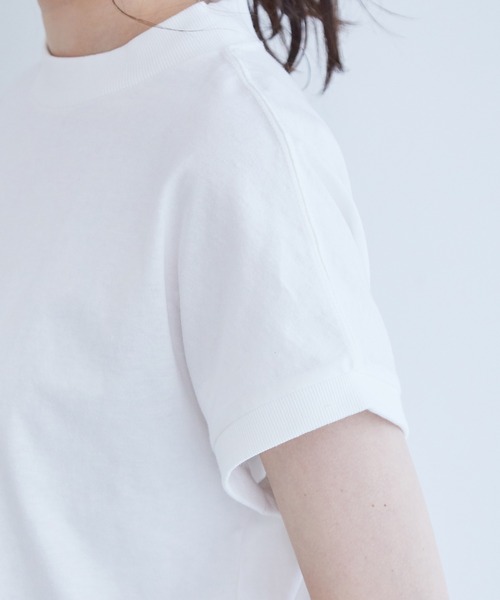 vis-`a-vis（ビサビ）の「【WEB限定】【USAコットン】フレンチスリーブクルーネックプルオーバー（Tシャツ/カットソー・レディース・スミクロ/ブラウン/ベージュ/ホワイト/ピンク/オリーブ・FREE）」の13枚目の写真