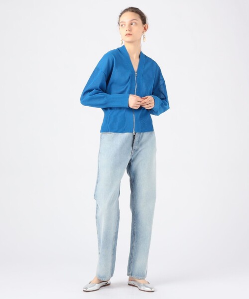 TOMORROWLAND （トゥモローランド）の「ドライレーヨン ジップアップカーディガン（カーディガン/ボレロ・レディース・オレンジ/チャコールグレー/ブルー/ホワイト/ベージュ/イエロー・S）」の17枚目の写真