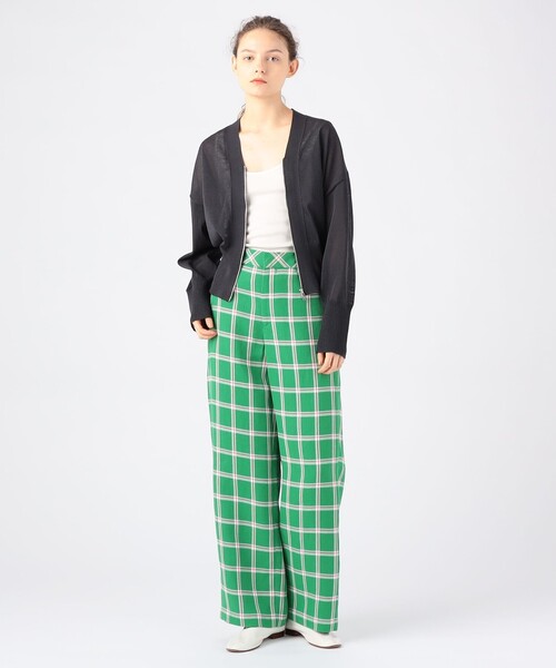 TOMORROWLAND （トゥモローランド）の「ドライレーヨン ジップアップカーディガン（カーディガン/ボレロ・レディース・オレンジ/チャコールグレー/ブルー/ホワイト/ベージュ/イエロー・S）」の7枚目の写真