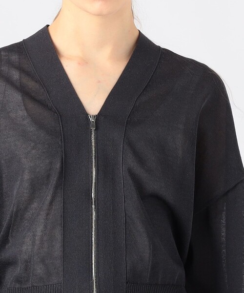 TOMORROWLAND （トゥモローランド）の「ドライレーヨン ジップアップカーディガン（カーディガン/ボレロ・レディース・オレンジ/チャコールグレー/ブルー/ホワイト/ベージュ/イエロー・S）」の16枚目の写真