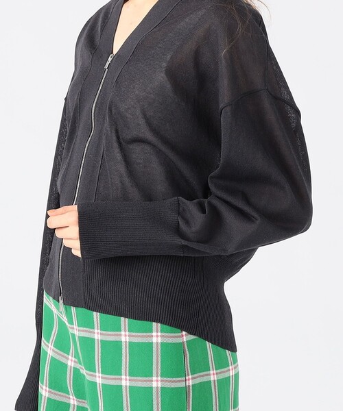 TOMORROWLAND （トゥモローランド）の「ドライレーヨン ジップアップカーディガン（カーディガン/ボレロ・レディース・オレンジ/チャコールグレー/ブルー/ホワイト/ベージュ/イエロー・S）」の18枚目の写真