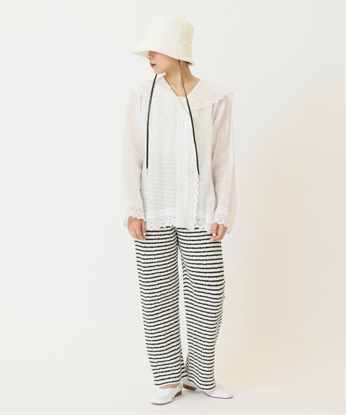 IENA（イエナ）の「seseストレッチケーブルパンツ◆（その他パンツ・レディース・アイボリー/ダークブルー・38/36）」の6枚目の写真