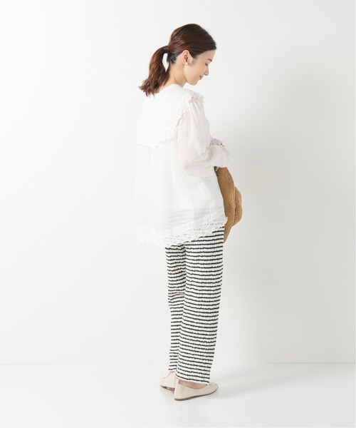 IENA（イエナ）の「seseストレッチケーブルパンツ◆（その他パンツ・レディース・アイボリー/ダークブルー・38/36）」の8枚目の写真