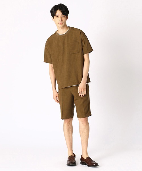 COMME CA ISM（コムサイズム）の「【セットアップ対応】ビッグ Ｔシャツ（Tシャツ/カットソー・メンズ・ブラック/ベージュ/ネイビー/カーキ・MEDIUM/LARGE/X-LARGE）」の10枚目の写真