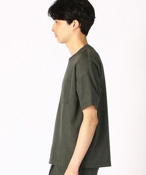 COMME CA ISM（コムサイズム）の「【セットアップ対応】ビッグ Ｔシャツ（Tシャツ/カットソー・メンズ・ブラック/ベージュ/ネイビー/カーキ・MEDIUM/LARGE/X-LARGE）」の13枚目の写真