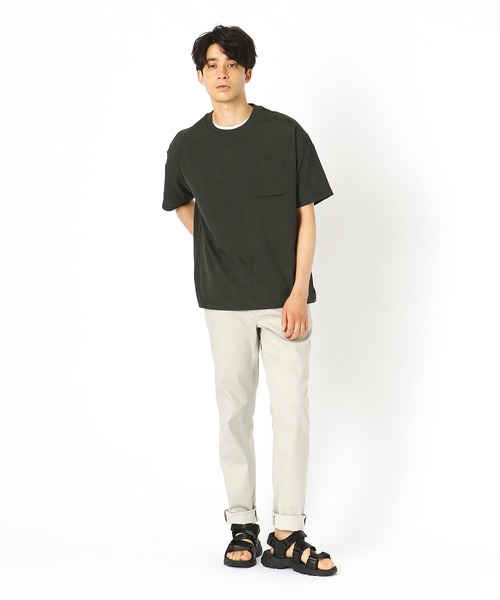 COMME CA ISM（コムサイズム）の「【セットアップ対応】ビッグ Ｔシャツ（Tシャツ/カットソー・メンズ・ブラック/ベージュ/ネイビー/カーキ・MEDIUM/LARGE/X-LARGE）」の17枚目の写真